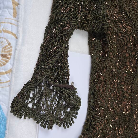 Vintage Beaded Lace Formal Gown by Creative Creations Size 10 | READ - Picture 8 of 16